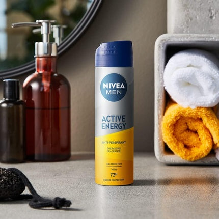 Deodorant spray, Nivea, Active Energy, 250ml, gri-portocaliu