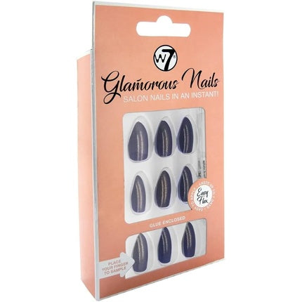 Unghii False, W7, Glamorous Nails, Midnight Express, albastru