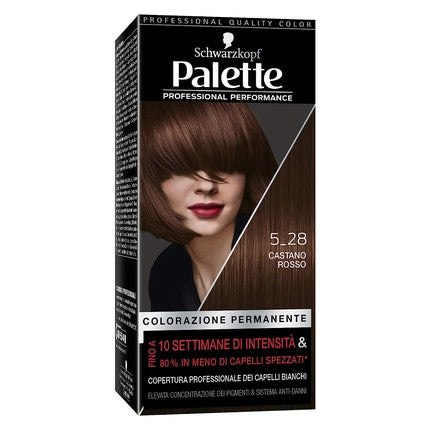 Vopsea de păr, Schwarzkopf, Palette 5-28, castaniu roșu