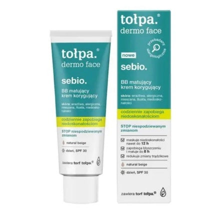 Cremă BB Matifiantă, Tołpa, Derm Face, crem bej