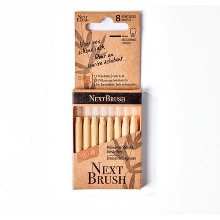 Periuțe Interdentare Nextbrush Bamboo Natural Set 8 buc