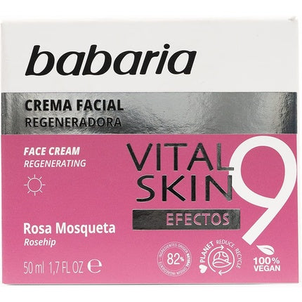 Cremă față, Babaria, 9 efecte, trandafir