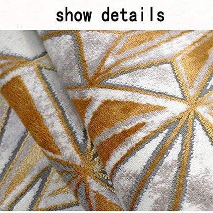 Covor decorativ, BrandX, model geometric, galben