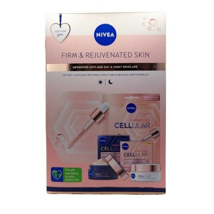 Cremă Antirid Zi și Noapte Nivea Expert Lift Cellular, 50ml, Set cu mască sculptantă