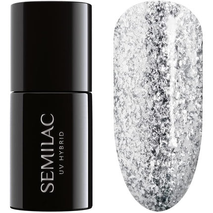 Lac de unghii UV, Semilac, Silver Shimmer, 7ml