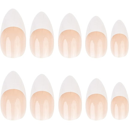 Unghii False Invogue Classic French Oval 12 Dimensiuni
