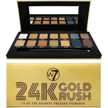 Paletă pigmentată, W7, 24K Gold Rush, auriu