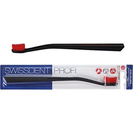 Periuță de dinți Swissdent Profi Gentle, negru roșu, extra moale