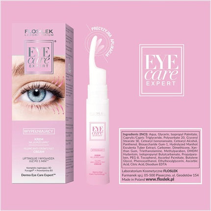 Cremă Ochi, Floslek, Anti-Aging, 15ml, Roz