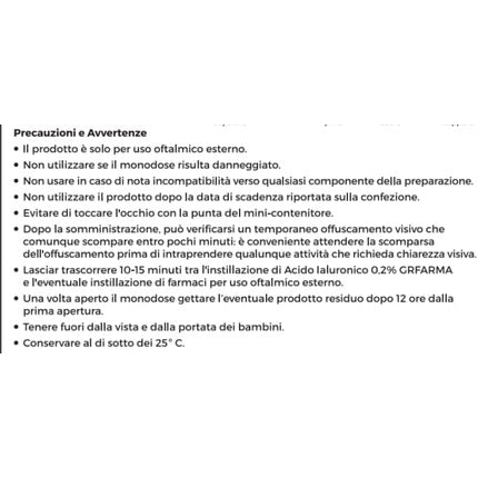 Picături Ochi, Gr Farma, Acid Hialuronic 0,2%, Monodoze