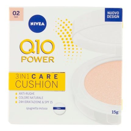 Cushion Față, Nivea Q10 Power, Dark 02, 15g
