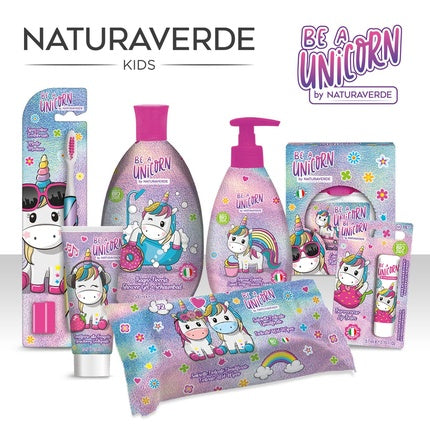 Periuță dinți copii, Naturaverde Kids, Be a Unicorn, peri medii