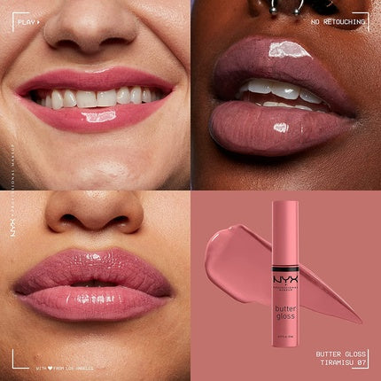 Luciu de buze, NYX, Butter Gloss, tiramisu, 7ml