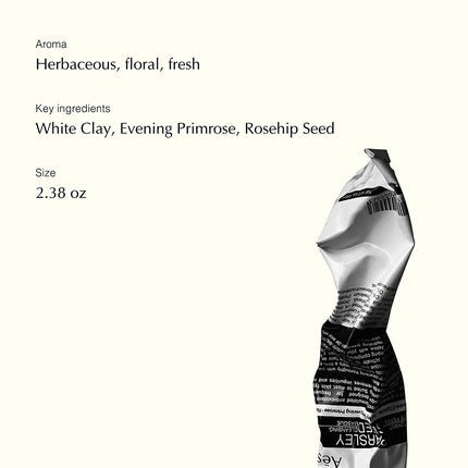 Masca purificatoare Aesop, Tub, 60ml, alb-negru