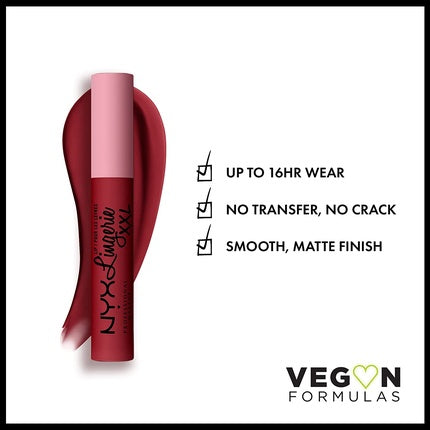 Ruj lichid NYX Lip Lingerie XXL mat roșu