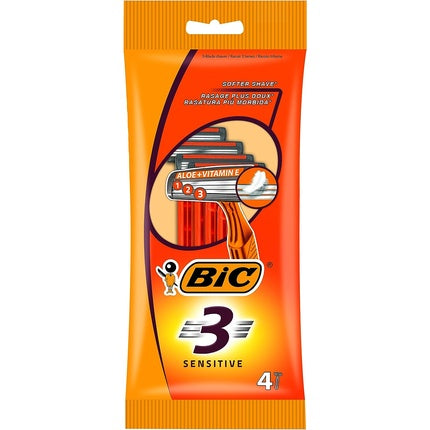 Aparat de ras, Bic, 3 Sensitive, pachet 4 buc