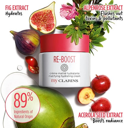 Cremă Față, Clarins, Re-Boost, 50ml, alb-roșu
