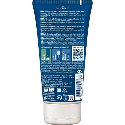 Gel demachiant bărbați, Weleda, 2in1, 100ml