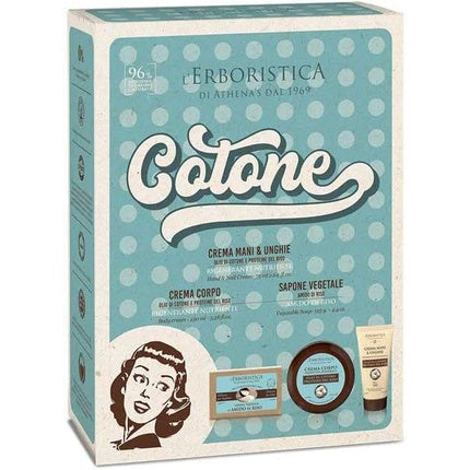 Set Îngrijire Corp, Erboristica, Cotone, albastru