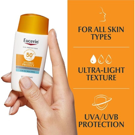 Cremă față, Eucerin, Sun Face Hydro Protect, SPF 50+, 50ml