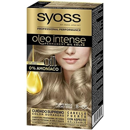 Culoare păr, Syoss, Oil Intense 8.05, blond bej