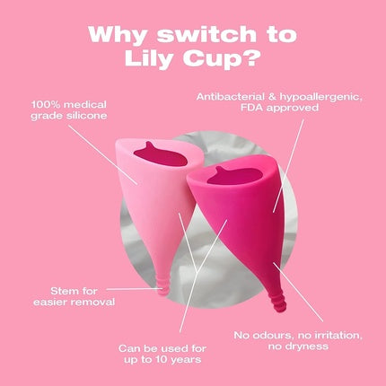 Cupă menstruală Intimina Lily Cup, mărime B, utilizare până la 8 ore