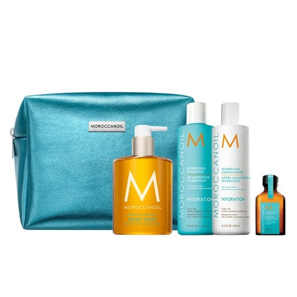 Set Îngrijire Păr, Moroccanoil Hydration, turcoaz, 250ml
