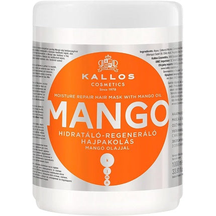 Masca de par, Kallos, KJMN cu ulei de mango 1000ml