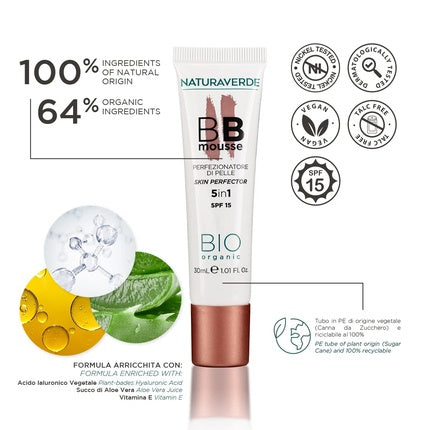 Cremă BB, Naturaverde, Bio, 30 ml, nr. 03