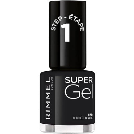 Lac de unghii, Rimmel, Super Gel, Negru, 12ml