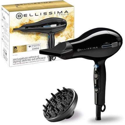 Uscator de par, Imetec, Bellissima P2 2200, negru