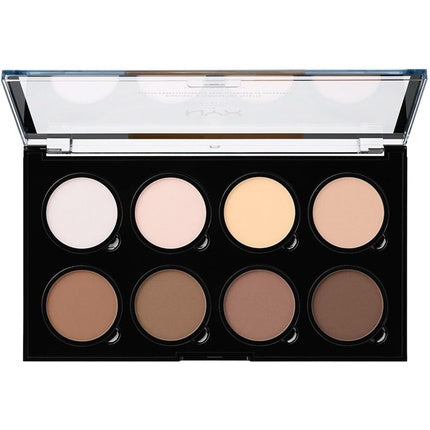 Paletă de machiaj, NYX, Highlight & Contour, 8 nuanțe