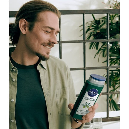 Gel de duș, Nivea, Men Sensitive Pro, verde 500ml