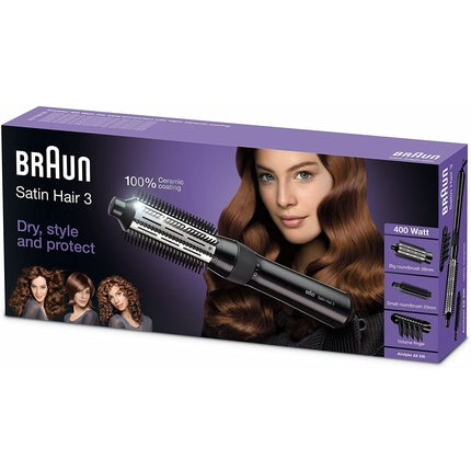 Perie aer cald, Braun Satin Hair 3 AS330, negru/argintiu