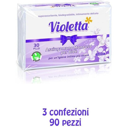 Prosop Igienic Unică Folosință Violetta, Set 90, Alb
