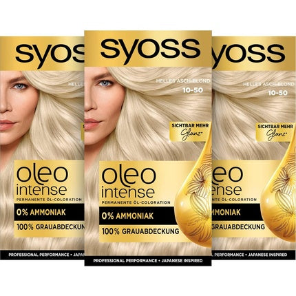 Vopsea de păr, Syoss, Oleo Intense, Blond Cenușiu Deschis