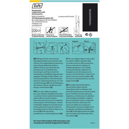Periuțe Interdentare, Tepe, Original, galben, 0.7mm, 8buc