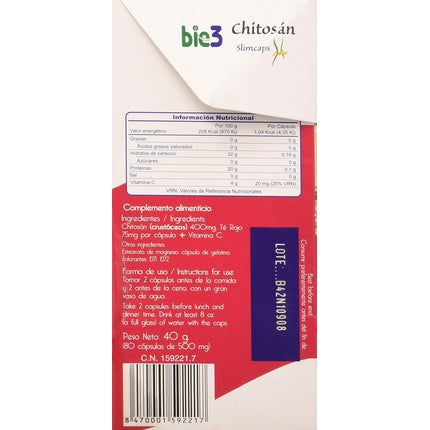 Capsule Bio3 Biodes Chitosan, 80 buc
