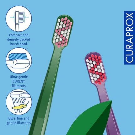 Periuțe dinți, Curaprox, CS 5460, violet-verde