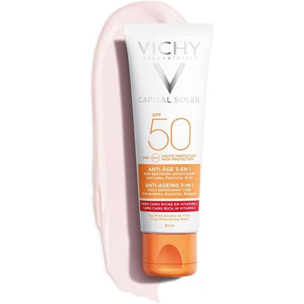 Cremă cu protecție solară anti-îmbătrânire, Vichy Idéal Soleil, SPF50, 50ml