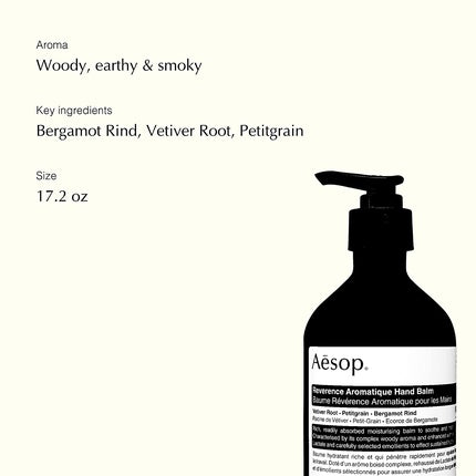 Cremă de mâini, Aesop, Reverence Aromatique, maro, 500ml