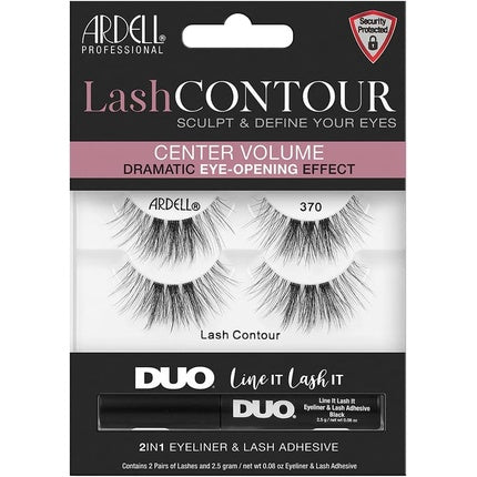 Gene False Ardell Lash Contour 370, Negru, 2 Perechi