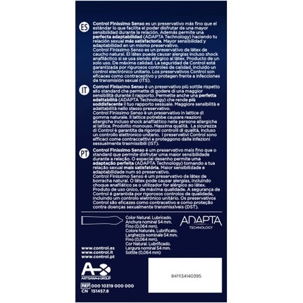 Prezervative Control Finissimo Senso, 24 bucati, lubrifiate, extra sensibile