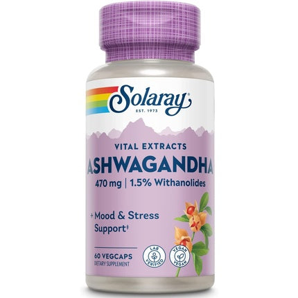 Supliment alimentar, Solaray, Ashwagandha Extract, 470mg