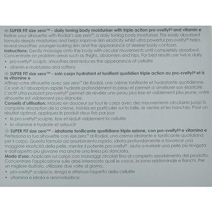 Cremă Corporală, Rodial, Super Fit Size Zero, 300ml