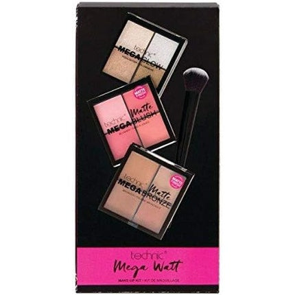 Trusa Makeup Technic Mega Watt, matifiat, negru