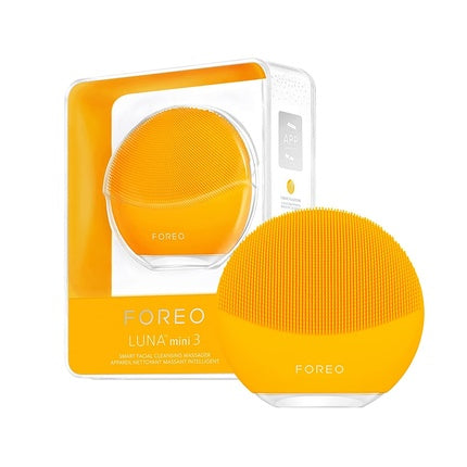 Perie de curățare facială, Foreo LUNA mini 3, Silicon, galben floarea-soarelui