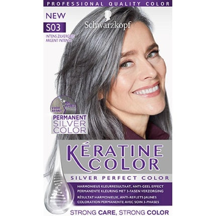 Vopsea de păr, Schwarzkopf, Keratin Color S03, gri platinat