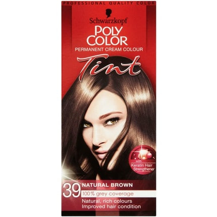 Vopsea de păr, Schwarzkopf Poly Color, 39 Natural Brown
