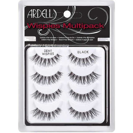 Gene False Ardell Demi Wispies, Multipack, Negru, Set 4 Perechi